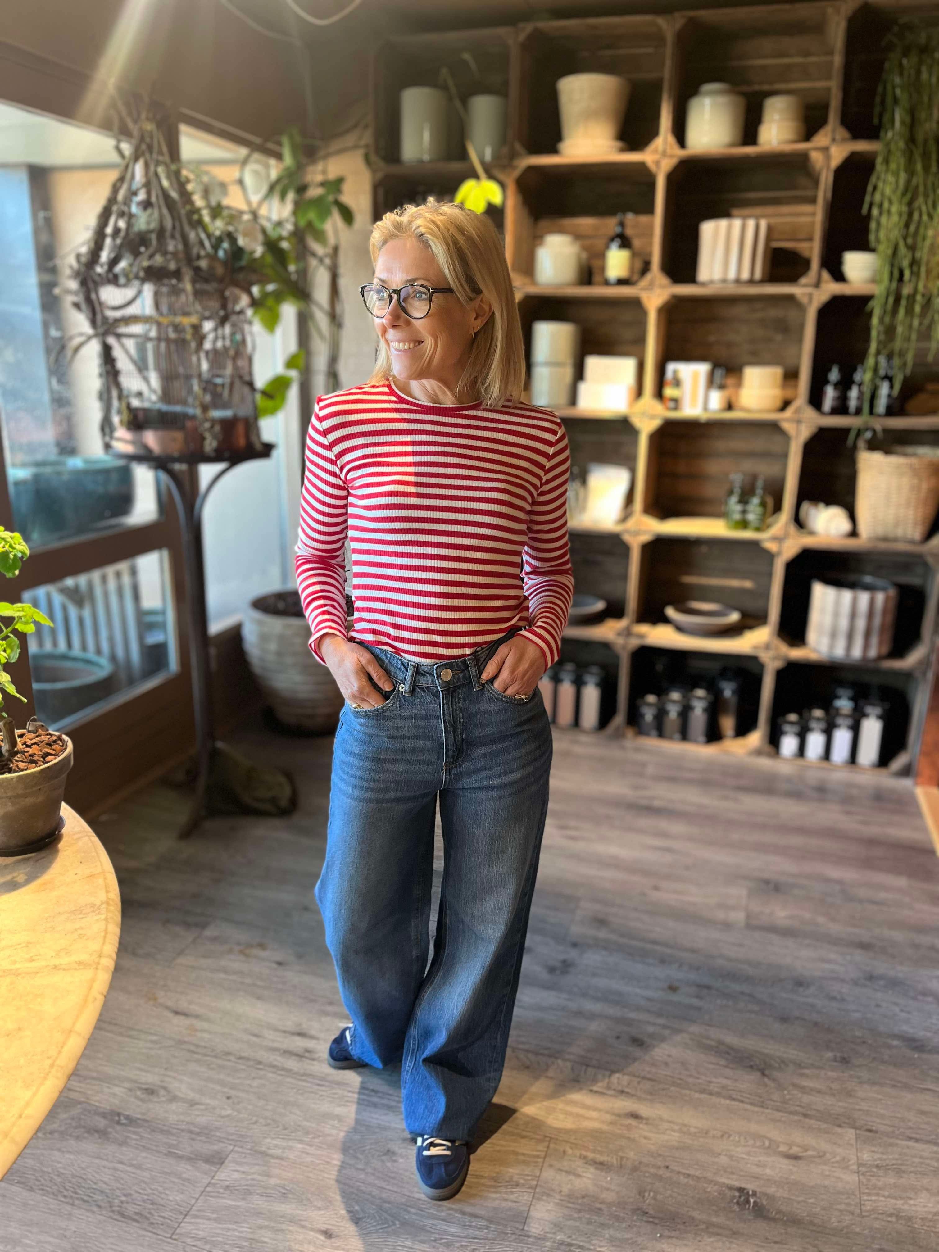 VMTESSA HR WIDE Jeans - Medium Blue Denim